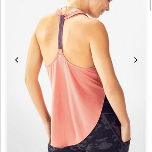Fabletics Cashel Logo Back Tank Size M